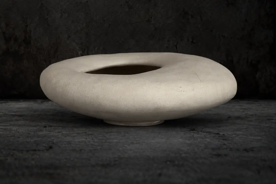 soil no. 06, low sculptural ceramic work with an open centre